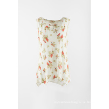 Printed Rayon T shirt with sleeveless